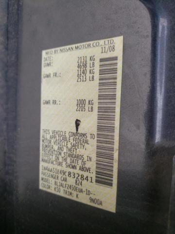 Photo 10 from auction – 2009 NISSAN MAXIMA with VIN 1N4AA51E49C832841