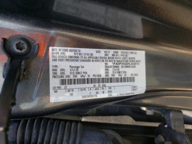 Photo 10 from auction – 2017 FORD FOCUS SEL with VIN 1FADP3H22HL342814
