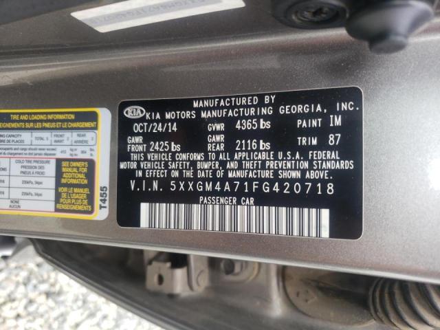 Photo 10 from auction – 2015 KIA OPTIMA LX with VIN 5XXGM4A71FG420718