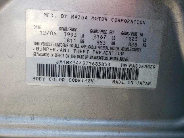 Photo 10 from auction – 2007 MAZDA 3 HATCHBAC with VIN JM1BK344571683853