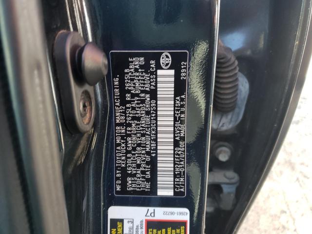 Photo 10 from auction – 2012 TOYOTA CAMRY BASE with VIN 4T1BF1FK3CU147590