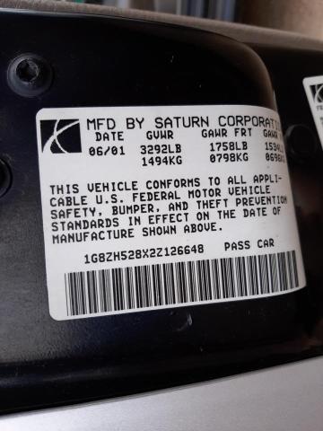 Photo 10 from auction – 2002 SATURN SL1 with VIN 1G8ZH528X2Z126648