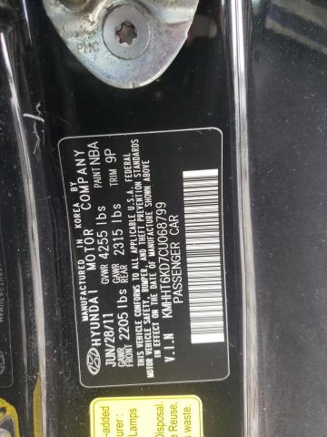 Photo 10 from auction – 2012 HYUNDAI GENESIS CO with VIN KMHHT6KD7CU068799