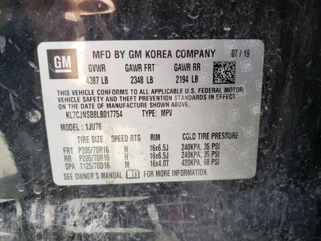 Photo 10 from auction – 2020 CHEVROLET TRAX LS with VIN KL7CJNSB8LB017754