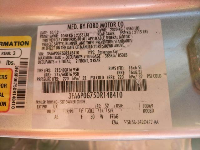 Photo 10 from auction – 2013 FORD FUSION S with VIN 3FA6P0G75DR148410