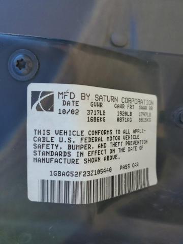 Photo 10 from auction – 2003 SATURN ION LEVEL with VIN 1G8AG52F13Z193638
