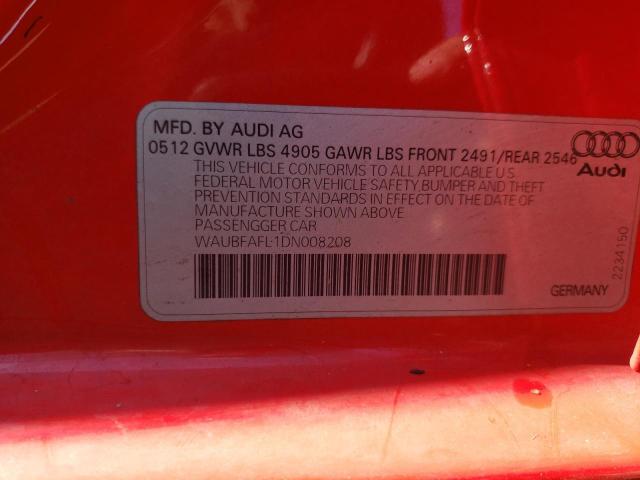 Photo 10 from auction – 2013 AUDI A4 PREMIUM with VIN WAUBFAFL1DN008208