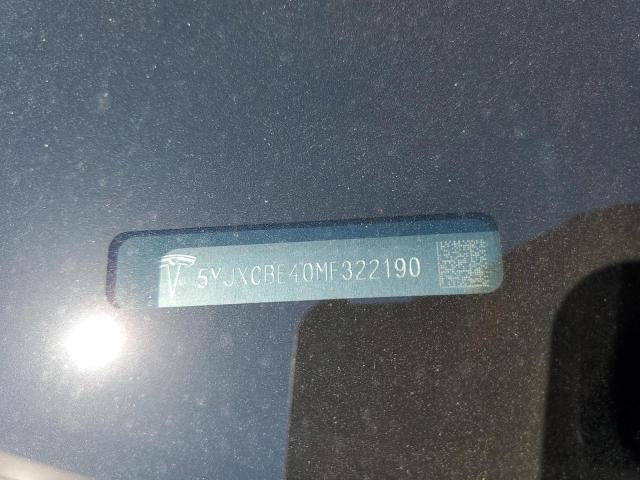 Photo 10 from auction – 2021 TESLA MODEL X with VIN 5YJXCBE40MF322190