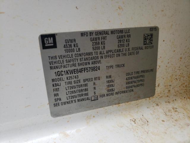 Photo 10 from auction – 2015 CHEVROLET silverado with VIN 1GC1KWE84FF579824