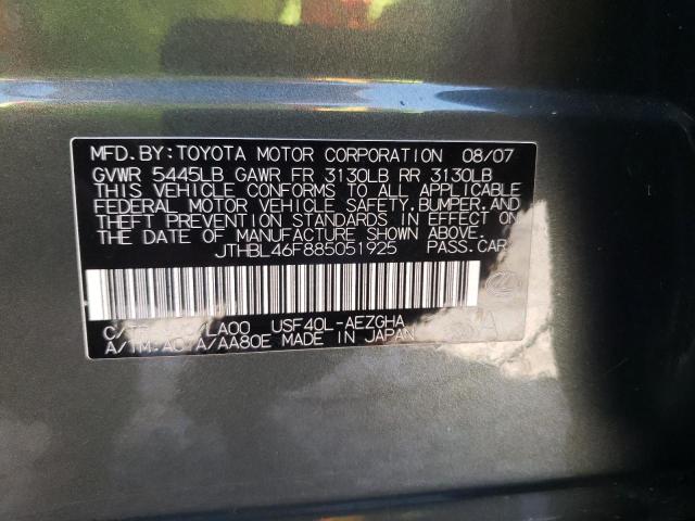 Photo 10 from auction – 2008 LEXUS LS 460 with VIN JTHBL46F885051925