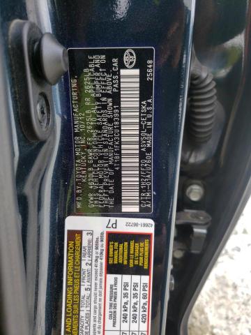 Photo 10 from auction – 2012 TOYOTA CAMRY BASE with VIN 4T1BF1FK3CU183991