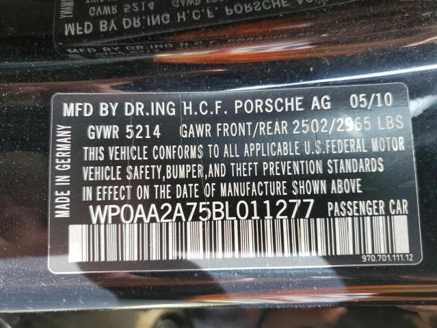 Photo 10 from auction – 2011 PORSCHE PANAMERA 2 with VIN WP0AA2A75BL011277