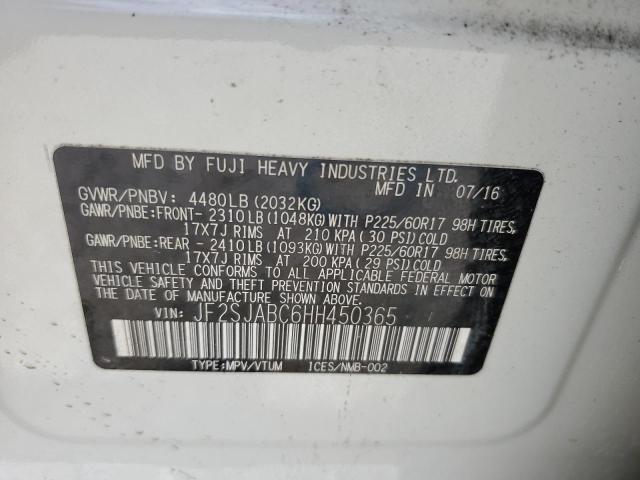 Photo 10 from auction – 2017 SUBARU FORESTER 2 with VIN JF2SJABC6HH450365
