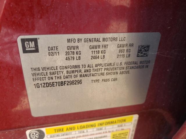Photo 10 from auction – 2011 CHEVROLET MALIBU 2LT with VIN 1G1ZD5E70BF298296