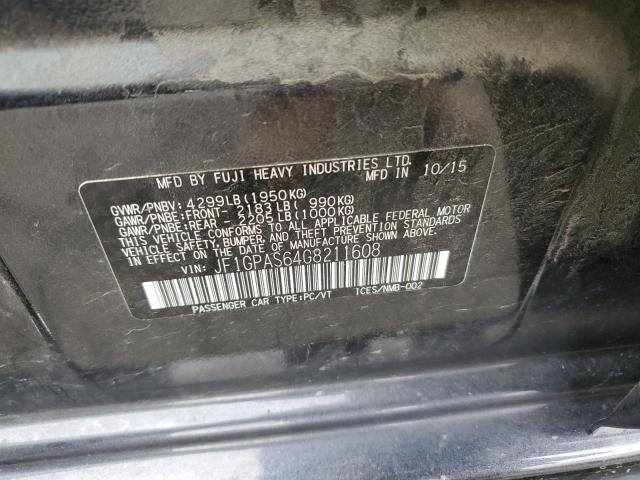 Photo 10 from auction – 2016 SUBARU IMPREZA SP with VIN JF1GPAS64G8211608