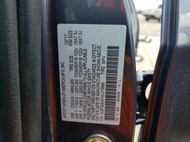 Photo 10 from auction – 2017 ACURA RDX TECHNO with VIN 5J8TB3H51HL019886