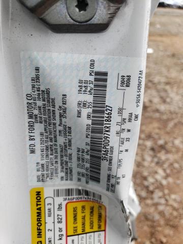 Photo 10 from auction – 2019 FORD FUSION TIT with VIN 3FA6P0D97KR186627