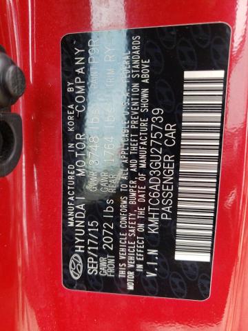 Photo 10 from auction – 2016 HYUNDAI VELOSTER with VIN KMHTC6AD3GU275739