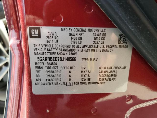 Photo 10 from auction – 2011 BUICK ENCLAVE CX with VIN 5GAKRBED7BJ140566