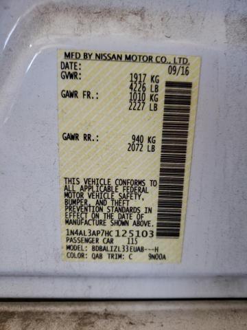 Photo 10 from auction – 2017 NISSAN ALTIMA 2.5 with VIN 1N4AL3AP7HC125103