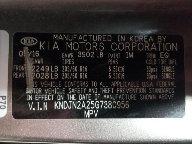 Photo 10 from auction – 2016 KIA SOUL with VIN KNDJN2A25G7380956