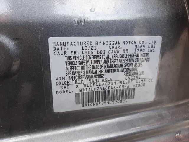 Photo 10 from auction – 2021 NISSAN VERSA SR with VIN 3N1CN8FV9ML920821