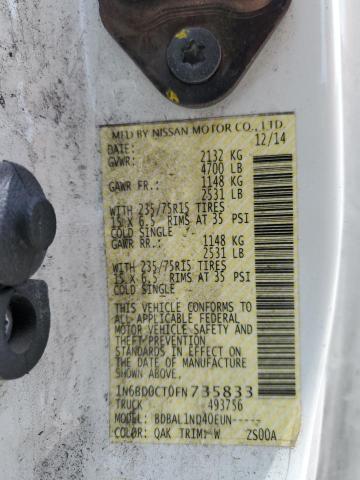Photo 10 from auction – 2015 NISSAN FRONTIER S with VIN 1N6BD0CT0FN735833