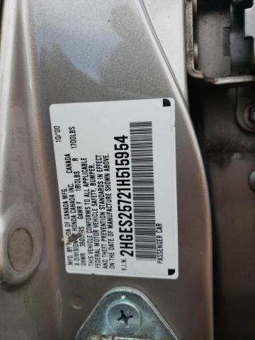 Photo 10 from auction – 2001 HONDA CIVIC EX with VIN 2HGES25721H515954
