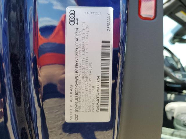 Photo 10 from auction – 2021 AUDI S5 PREMIUM with VIN WAUW4GF57MN005034