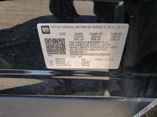 Photo 10 from auction – 2022 CHEVROLET BLAZER RS with VIN 3GNKBKRS2NS148595