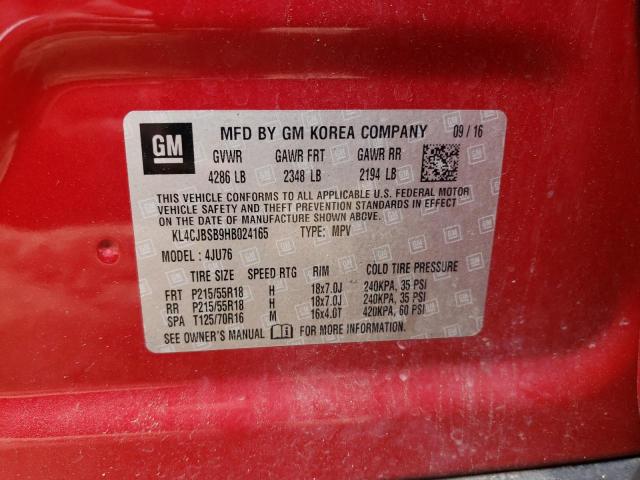 Photo 10 from auction – 2017 BUICK ENCORE PRE with VIN KL4CJBSB9HB024165