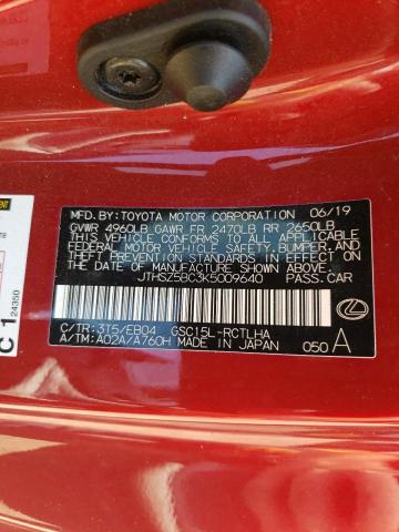 Photo 10 from auction – 2019 LEXUS RC 350 with VIN JTHSZ5BC3K5009640