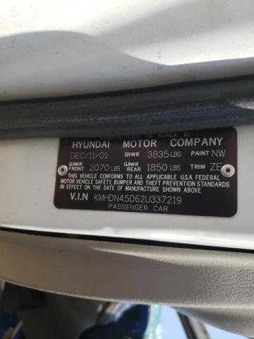 Photo 10 from auction – 2002 HYUNDAI ELANTRA GL with VIN KMHDN45D62U337219