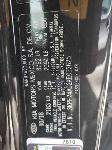 Photo 10 from auction – 2019 KIA FORTE FE with VIN 3KPF24AD2KE052625