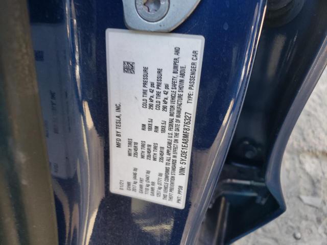 Photo 10 from auction – 2021 TESLA MODEL 3 with VIN 5YJ3E1EA8MF876327