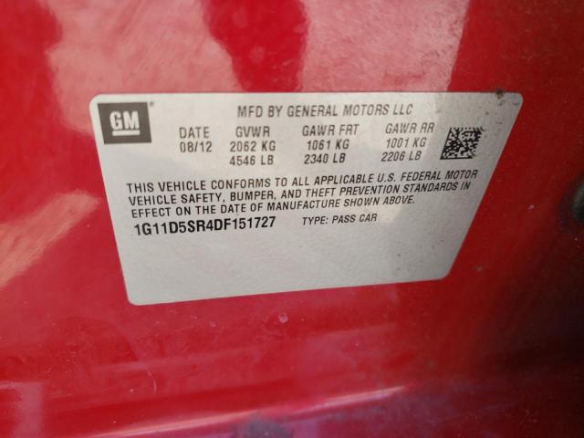 Photo 10 from auction – 2013 CHEVROLET MALIBU 1LT with VIN 1G11D5SR4DF151727