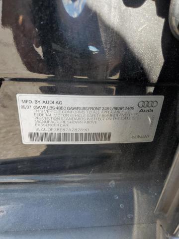 Photo 10 from auction – 2007 AUDI A4 2.0T QU with VIN WAUDF78E87A282690
