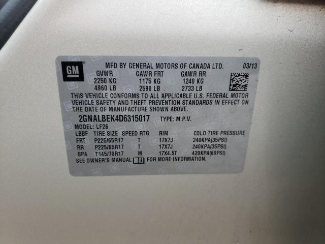 Photo 10 from auction – 2013 CHEVROLET EQUINOX LS with VIN 2GNALBEK4D6315017