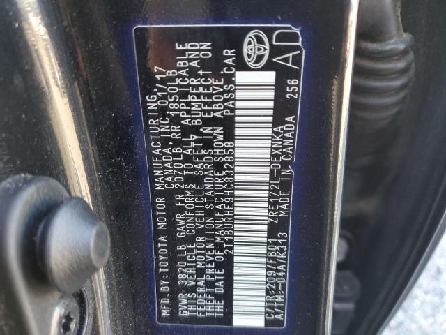 Photo 10 from auction – 2017 TOYOTA COROLLA L with VIN 2T1BURHE9HC832858