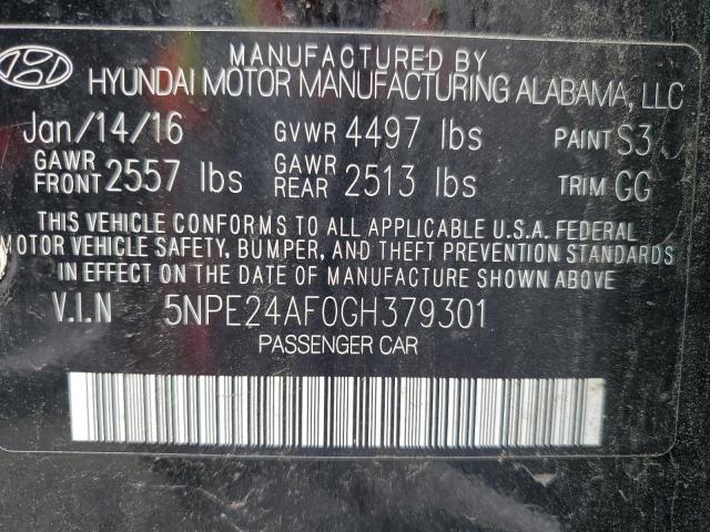 Photo 10 from auction – 2016 HYUNDAI SONATA SE with VIN 5NPE24AF0GH379301