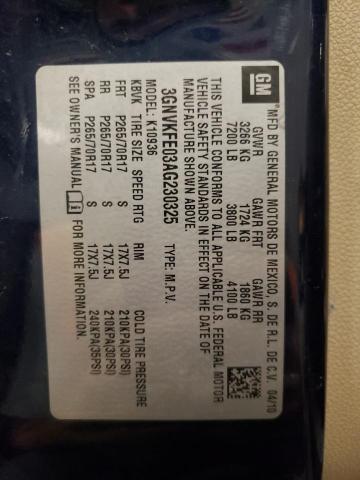 Photo 10 from auction – 2010 CHEVROLET AVALANCHE with VIN 3GNVKFE03AG230325