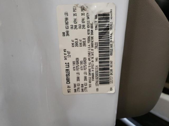 Photo 10 from auction – 2008 DODGE RAM 1500 S with VIN 1D7HU18258S561514