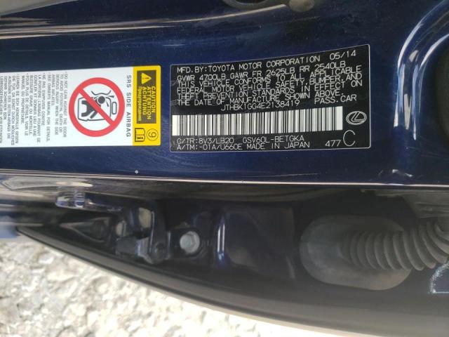 Photo 10 from auction – 2014 LEXUS ES 350 with VIN JTHBK1GG4E2138419