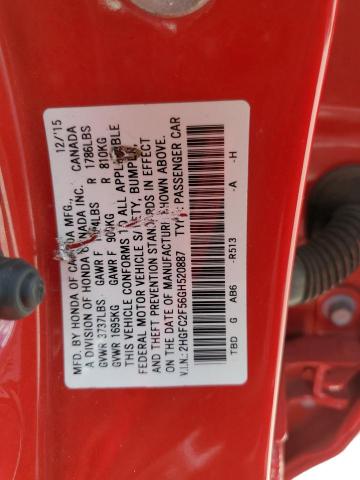 Photo 10 from auction – 2016 HONDA CIVIC LX with VIN 2HGFC2F56GH520887