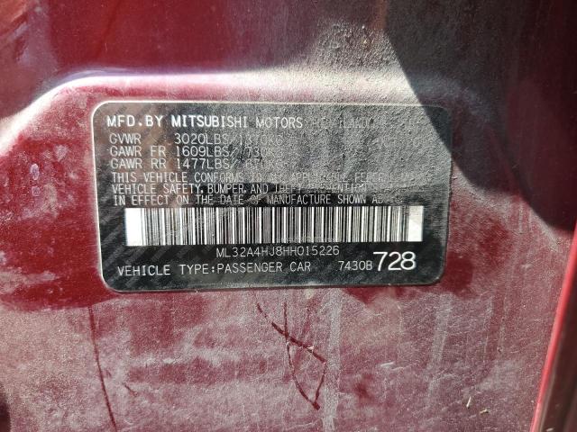 Photo 10 from auction – 2017 MITSUBISHI MIRAGE SE with VIN ML32A4HJ8HH015226