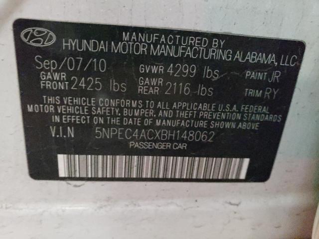 Photo 10 from auction – 2011 HYUNDAI SONATA SE with VIN 5NPEC4ACXBH148062