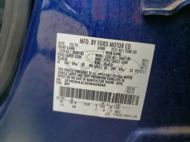 Photo 10 from auction – 2013 FORD EDGE SEL with VIN 2FMDK4JC2DBA09245