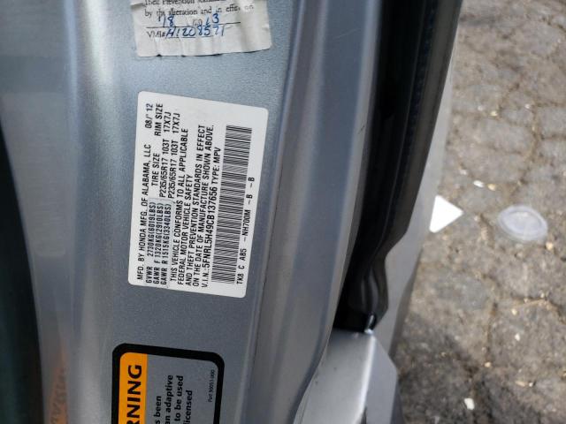 Photo 10 from auction – 2012 HONDA ODYSSEY EX with VIN 5FNRL5H49CB137656