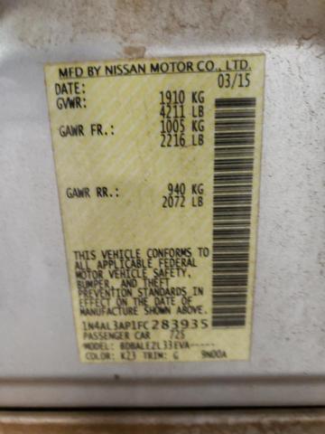 Foto 10 de la subasta – 2015 NISSAN ALTIMA 2.5 con VIN 1N4AL3AP1FC283935