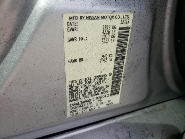 Photo 10 from auction – 2016 NISSAN ALTIMA 2.5 with VIN 1N4AL3AP6GC136642